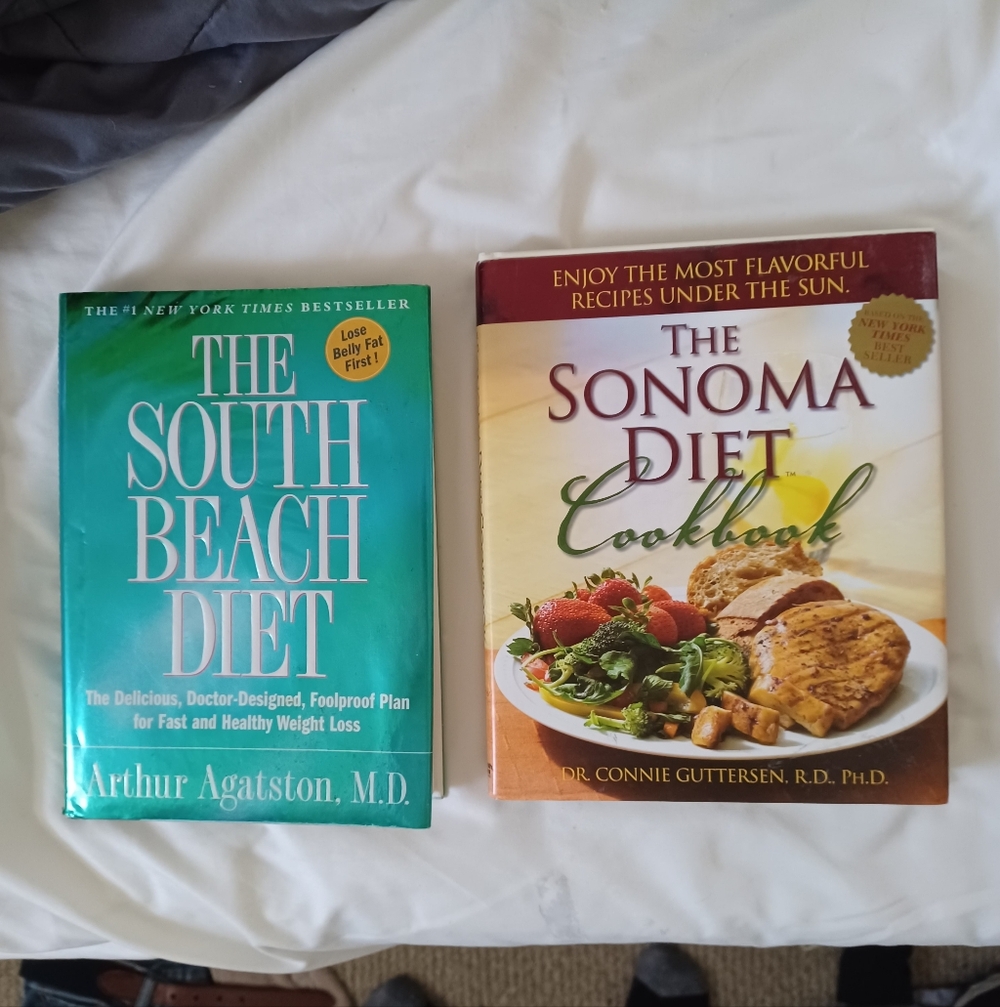 2 cookbooks The Sonoma Diet Cookbook & The South Beach Diet both Hardcover